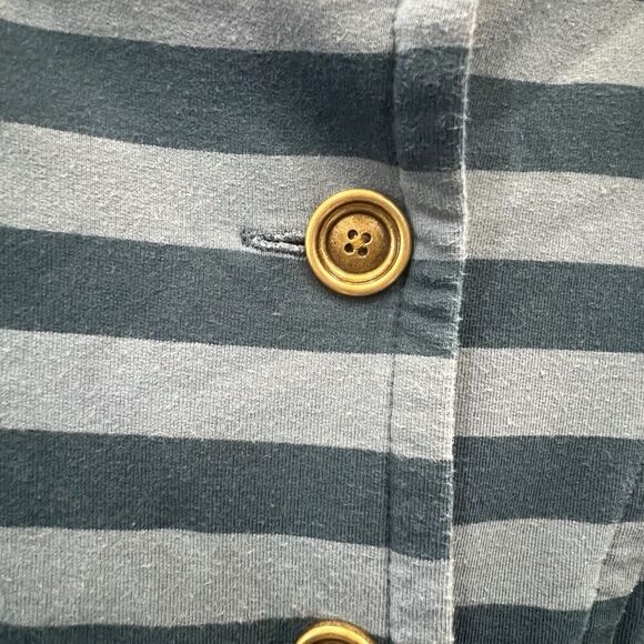 Matilda Jane Women's Size S Jacket Coat Fall Breeze Blue Striped Button Up Front - Picture 3 of 10